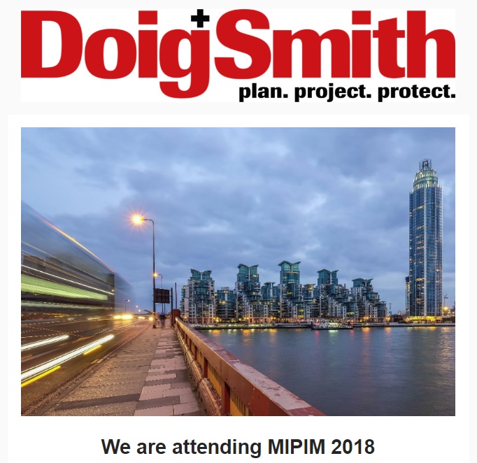 We are attending MIPIM 2018