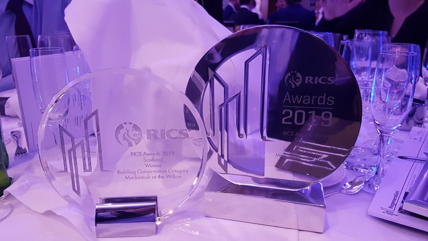 Mackintosh at the Willow Scoops Two RICS Awards